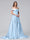 A-Line Off-the-Shoulder Long Satin Evening Dresses with Split Side & Pockets