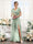 A-Line V-Neck Short Sleeves Split Side Floor-Length Chiffon Bridesmaid Dresses