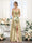 A-Line V-Neck Spaghetti Straps Split Side Floor-Length Chiffon Bridesmaid Dresses