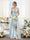 A-Line V-Neck Spaghetti Straps Split Side Floor-Length Chiffon Bridesmaid Dresses