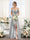 A-Line V-Neck Spaghetti Straps Split Side Floor-Length Chiffon Bridesmaid Dresses