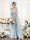 A-Line Spaghetti Straps Split Side Ruched Floor-Length Chiffon Bridesmaid Dresses