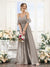 A-Line Spaghetti Straps Split Side Ruched Floor-Length Chiffon Bridesmaid Dresses