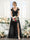 A-Line V-Neck Split Side Ruched Floor-Length Chiffon Bridesmaid Dresses