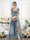 A-Line V-Neck Split Side Ruched Floor-Length Chiffon Bridesmaid Dresses