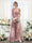 A-Line V-Neck Split Side Ruched Floor-Length Chiffon Bridesmaid Dresses