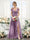 A-Line V-Neck Split Side Ruched Floor-Length Chiffon Bridesmaid Dresses
