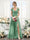 A-Line V-Neck Split Side Ruched Floor-Length Chiffon Bridesmaid Dresses