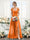 A-Line V-Neck Split Side Ruched Floor-Length Chiffon Bridesmaid Dresses