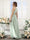 A-Line Halter Sleeveless Split Side Ruched Floor-Length Chiffon Bridesmaid Dresses