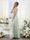 A-Line Halter Sleeveless Split Side Ruched Floor-Length Chiffon Bridesmaid Dresses