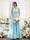 A-Line Halter Sleeveless Split Side Ruched Floor-Length Chiffon Bridesmaid Dresses
