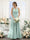 A-Line Halter Sleeveless Split Side Ruched Floor-Length Chiffon Bridesmaid Dresses