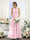 A-Line Halter Sleeveless Split Side Ruched Floor-Length Chiffon Bridesmaid Dresses
