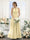 A-Line Halter Sleeveless Split Side Ruched Floor-Length Chiffon Bridesmaid Dresses