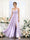 A-Line V-Neck Spaghetti Straps Sleeveless Split Side Floor-Length Chiffon Bridesmaid Dresses