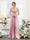 A-Line Spaghetti Straps Sleeveless Ruched Split Side Floor-Length Silk Satin Bridesmaid Dresses
