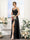 A-Line Spaghetti Straps Sleeveless Ruched Split Side Floor-Length Silk Satin Bridesmaid Dresses