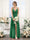 A-Line Spaghetti Straps Sleeveless Backless Split Side Floor-Length Chiffon Bridesmaid Dresses