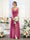 A-Line Spaghetti Straps Sleeveless Backless Split Side Floor-Length Chiffon Bridesmaid Dresses