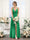 A-Line Spaghetti Straps Sleeveless Backless Split Side Floor-Length Chiffon Bridesmaid Dresses