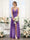 A-Line Spaghetti Straps Sleeveless Backless Split Side Floor-Length Chiffon Bridesmaid Dresses