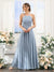 A-Line Halter Sleeveless Ruched Floor-Length Chiffon Bridesmaid Dresses