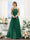 A-Line Halter Sleeveless Ruched Floor-Length Chiffon Bridesmaid Dresses