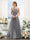 A-Line Halter Sleeveless Ruched Floor-Length Chiffon Bridesmaid Dresses