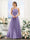 A-Line Halter Sleeveless Ruched Floor-Length Chiffon Bridesmaid Dresses