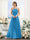 A-Line Halter Sleeveless Ruched Floor-Length Chiffon Bridesmaid Dresses