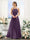 A-Line Halter Sleeveless Ruched Floor-Length Chiffon Bridesmaid Dresses