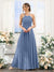 A-Line Halter Sleeveless Ruched Floor-Length Chiffon Bridesmaid Dresses