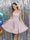 A-Line Spaghetti Straps Ruched Sleeveless Metallic Lurex Short Prom Dresses