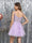 A-Line Spaghetti Straps V-Neck Applique Sleeveless Tulle Homecoming Dresses