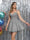 A-Line Spaghetti Straps V-Neck Applique Sleeveless Tulle Homecoming Dresses