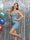 Sheath Beading Sleeveless Short Homecoming Dresses with Lace Appliques & Spaghetti Straps