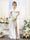 A-Line V-Neck Short Sleeves Split Side Floor-Length Chiffon Bridesmaid Dresses