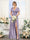 A-Line V-Neck Short Sleeves Split Side Floor-Length Chiffon Bridesmaid Dresses