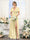A-Line V-Neck Short Sleeves Split Side Floor-Length Chiffon Bridesmaid Dresses