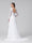 A-Line V-Neck Long Sleeves Long Chiffon Wedding Dresses with Lace Applique