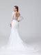 Trumpet/Mermaid V-Neck Long Sleeves Lace Wedding Dresses