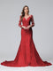 Trumpet/Mermaid V-Neck Long Sleeves Lace Wedding Dresses
