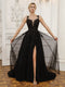 Sleeveless Tulle Wedding Dresses with Split Side & Appliques