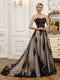 Strapless Tulle Ball Gown Wedding Dresses with Beading & Appliques