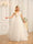 V-Neck Short Sleeves Long Wedding Dresses with Appliques & Beading
