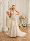Trumpet/Mermaid Spaghetti Straps Sleeveless Long Wedding Dresses with Appliques