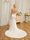 Trumpet/Mermaid Spaghetti Straps Sleeveless Long Wedding Dresses with Appliques & Beading