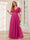 A-Line/Princess Tulle Long Bridesmaid Dresses with Sleeves
