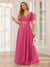 A-Line/Princess Tulle Long Bridesmaid Dresses with Sleeves